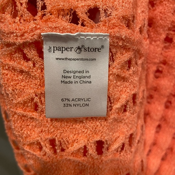 NWT Uncharted Threads Size S Coral Stretchy Knit Crochet Terry Cover Up Dress - Picture 7 of 13